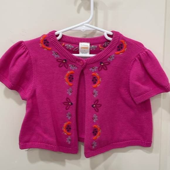 Gymboree outfit shorts and short cardigan fuccia and white - Picture 2 of 9
